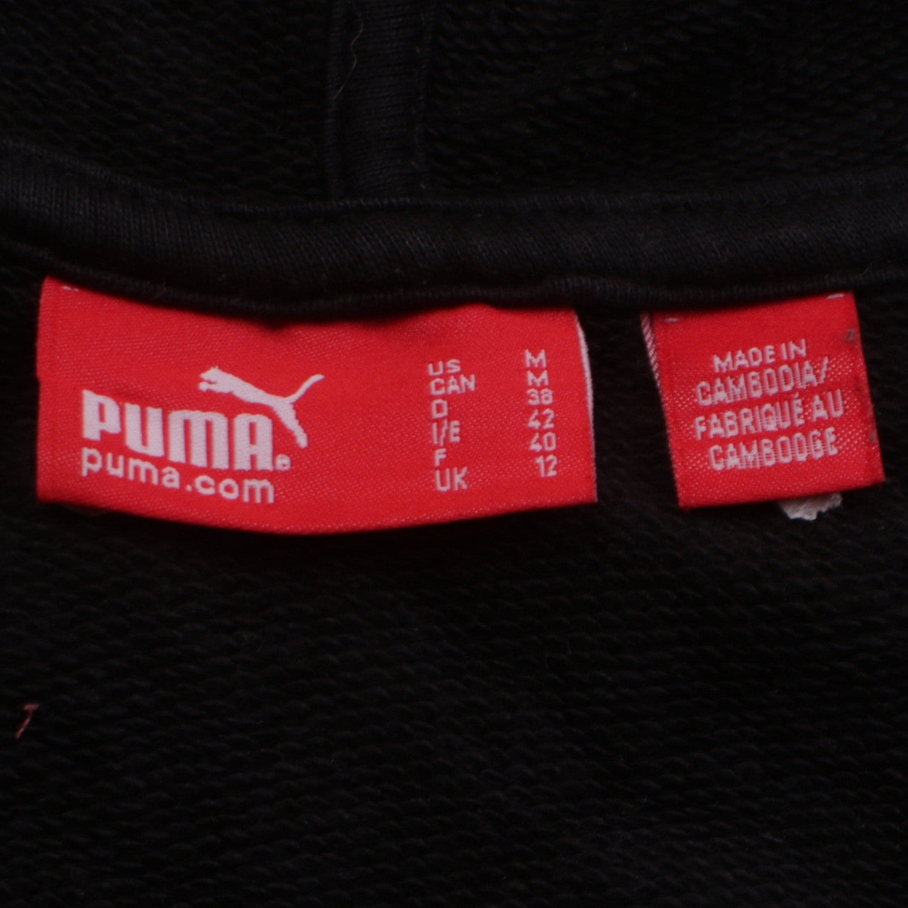 Womens UK Size 12 PUMA Black Pullover Hoodie