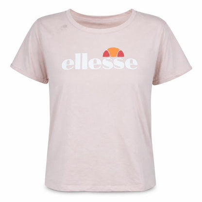 Ellesse Womens Pink Crew Neck Short Sleeve Cotton T-Shirt L