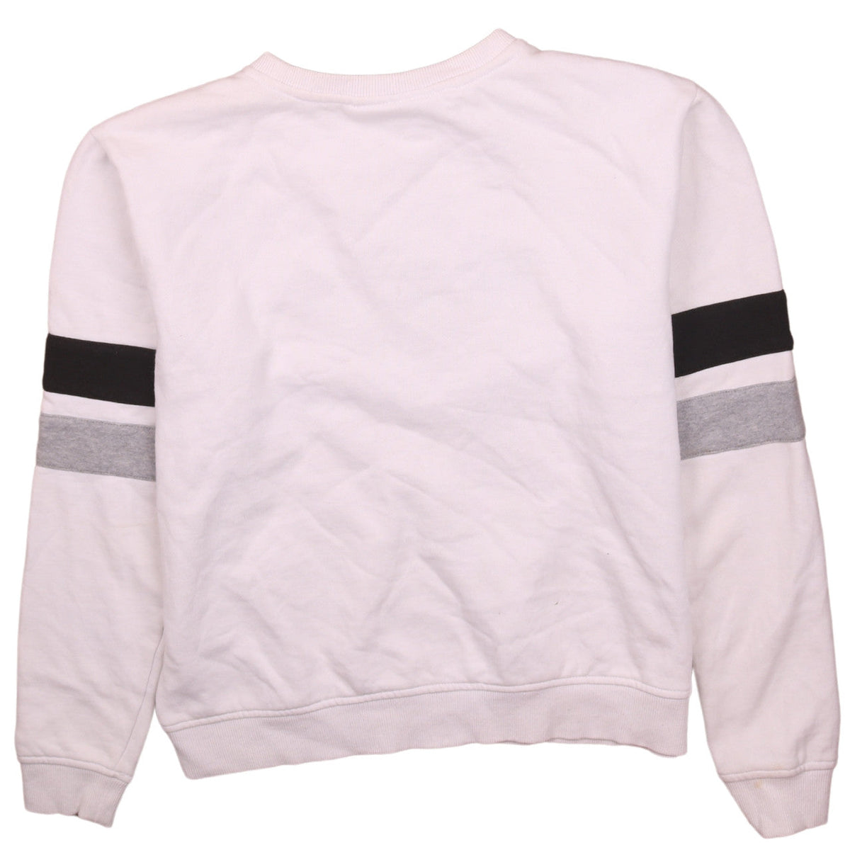 Fila Womens White Sweatshirt Medium Logo Crew Neck Pullover
