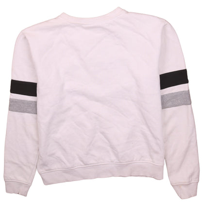 Fila Womens White Sweatshirt Medium Logo Crew Neck Pullover