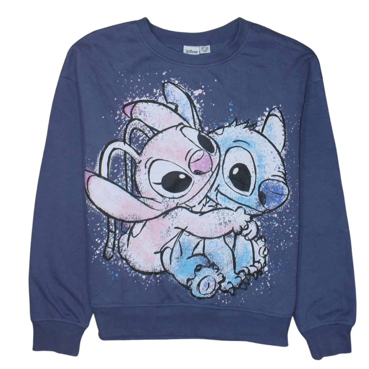 Womens UK Size 2XS Disney Blue Pullover Sweatshirt