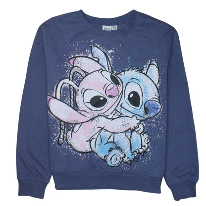 Womens UK Size 2XS Disney Blue Pullover Sweatshirt