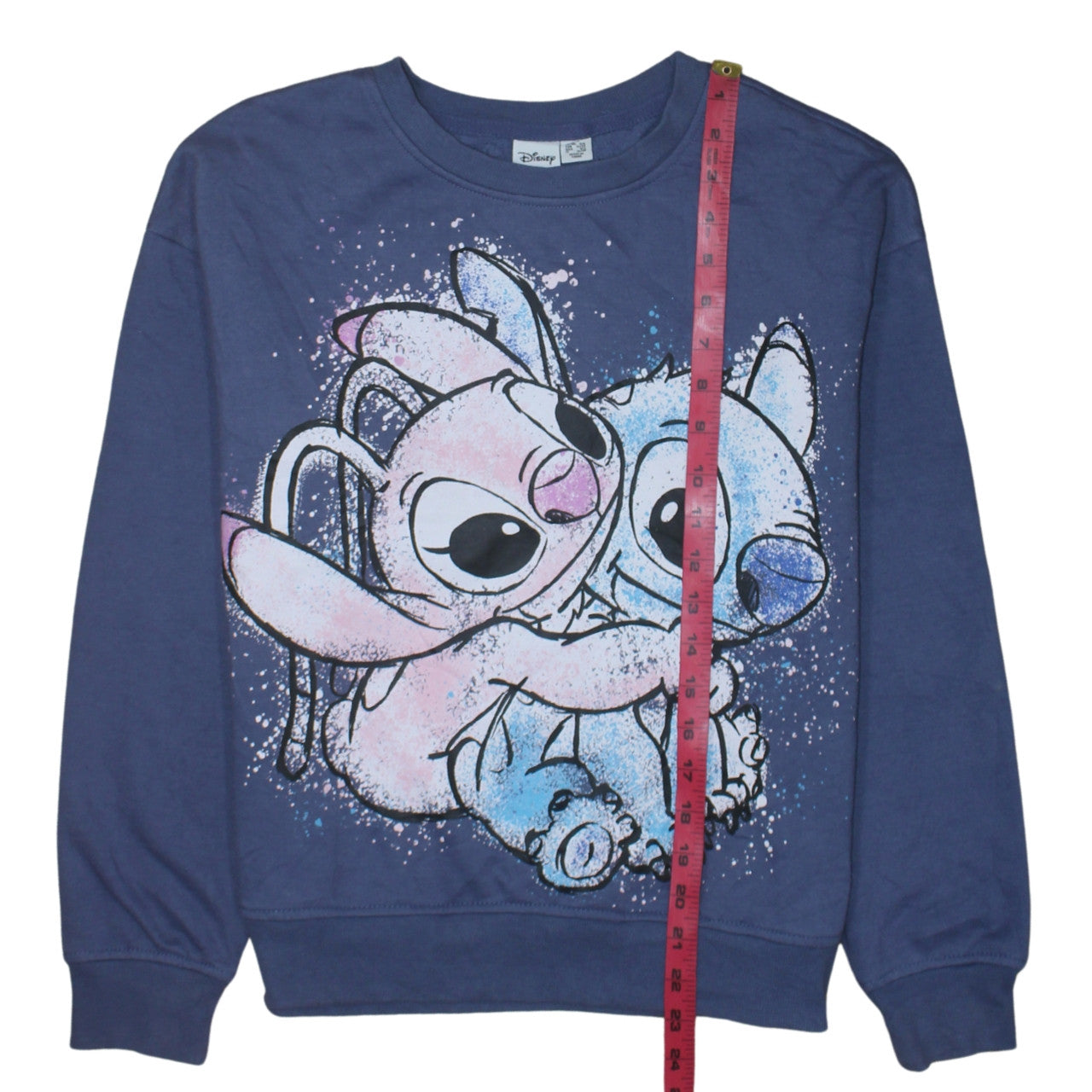 Womens UK Size 2XS Disney Blue Pullover Sweatshirt