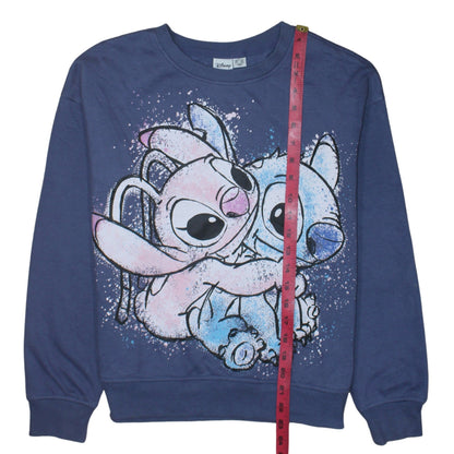 Womens UK Size 2XS Disney Blue Pullover Sweatshirt