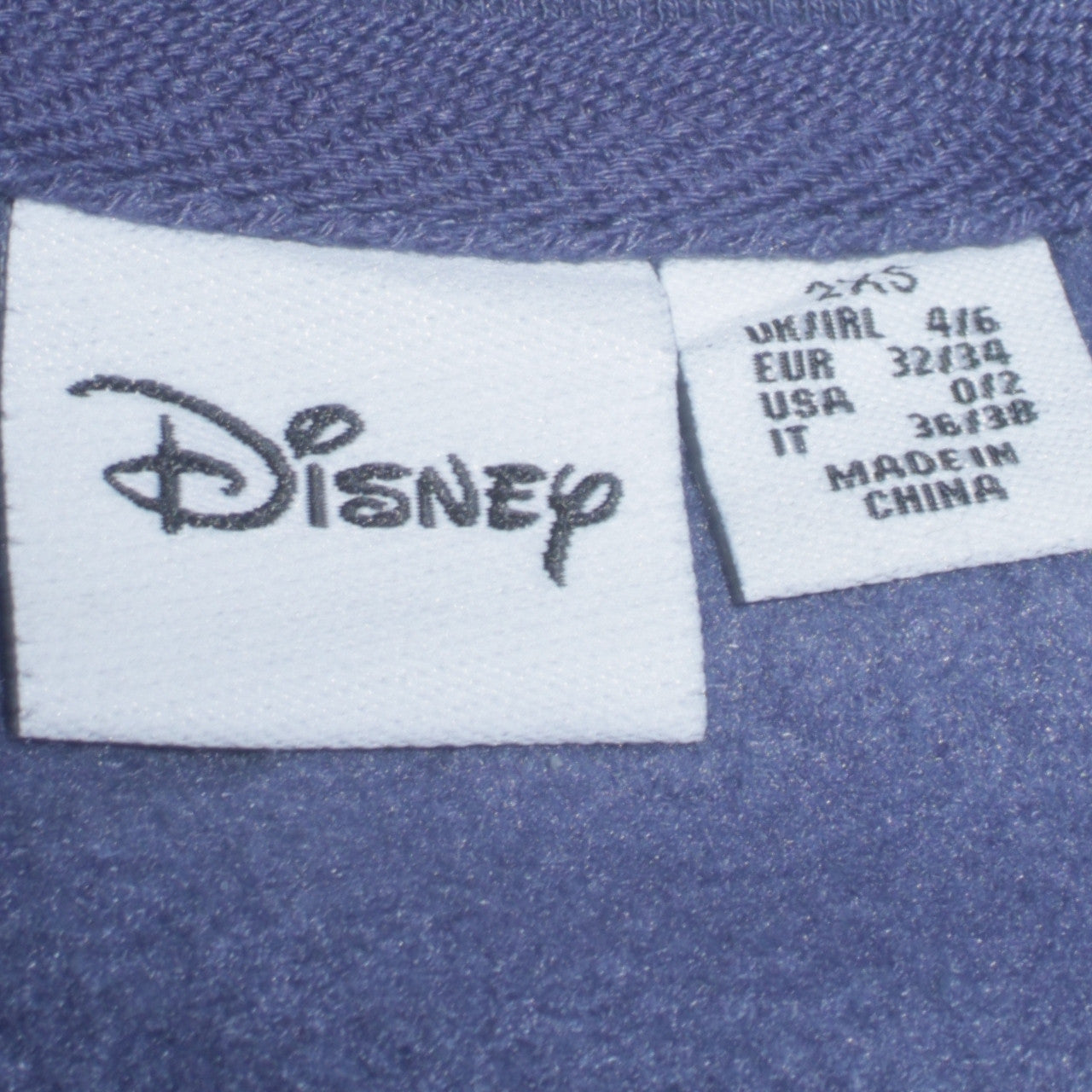 Womens UK Size 2XS Disney Blue Pullover Sweatshirt
