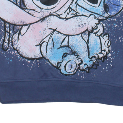Womens UK Size 2XS Disney Blue Pullover Sweatshirt