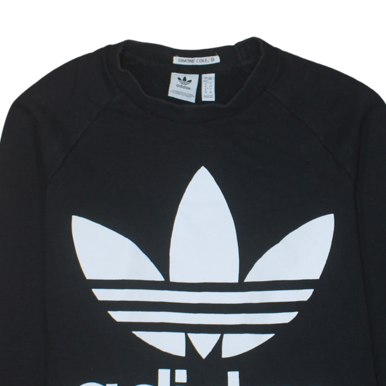 Womens UK Size 16 adidas Black Pullover Sweatshirt