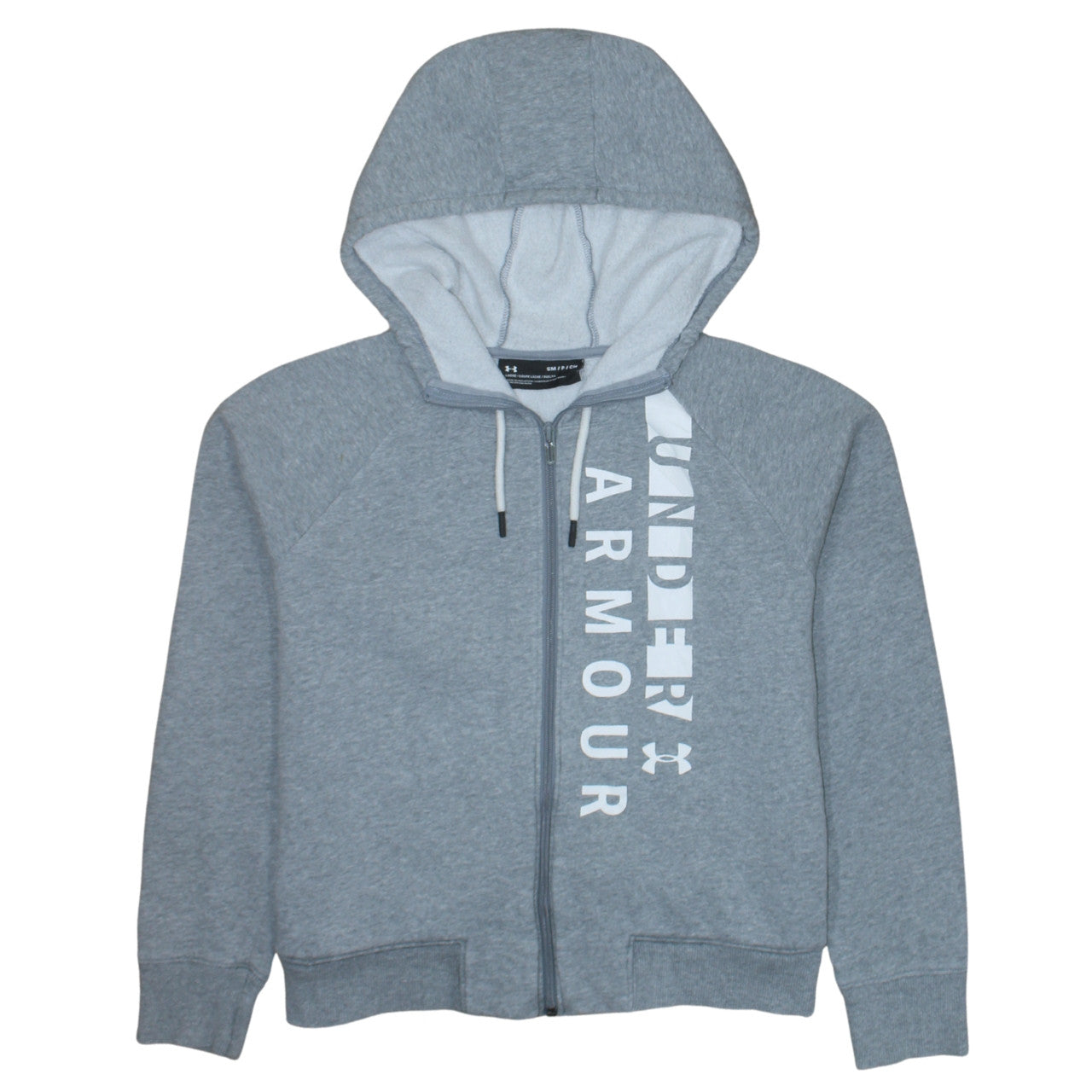 Womens UK Size S Under armour Grey Full Zip Hoodie
