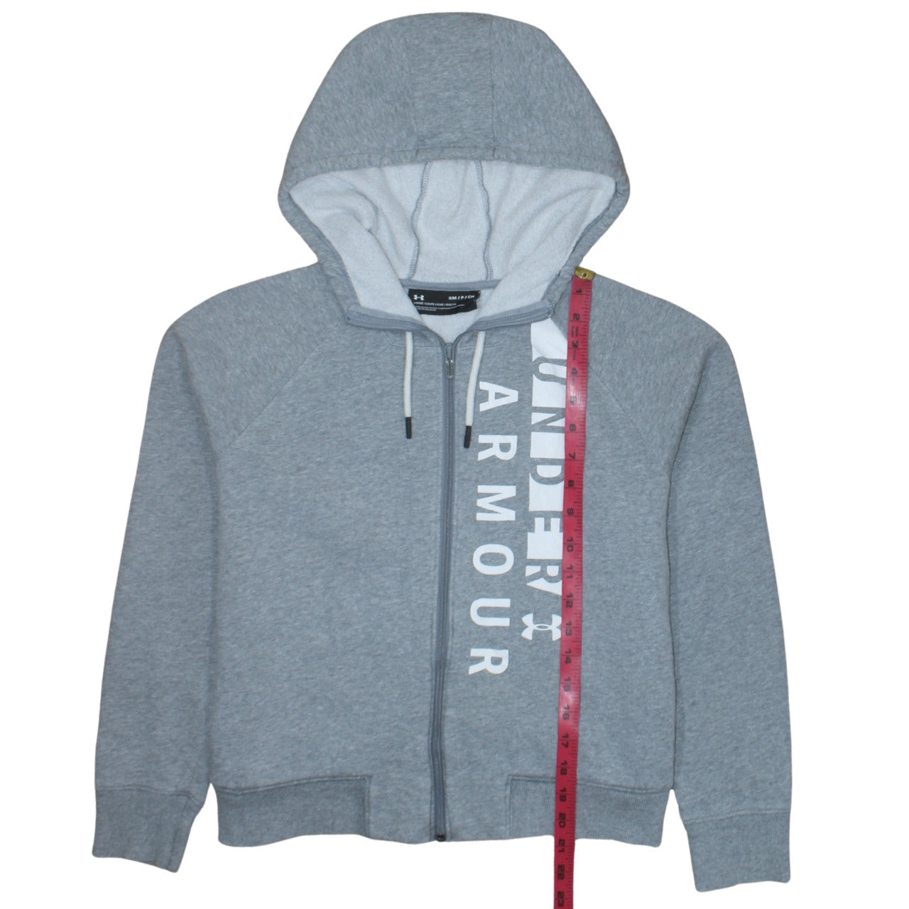 Womens UK Size S Under armour Grey Full Zip Hoodie