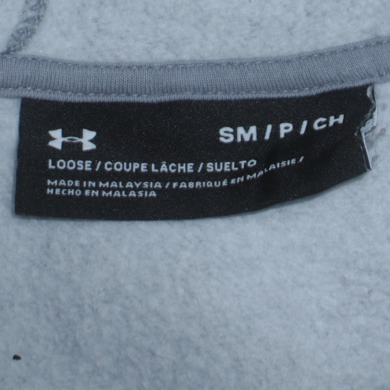 Womens UK Size S Under armour Grey Full Zip Hoodie