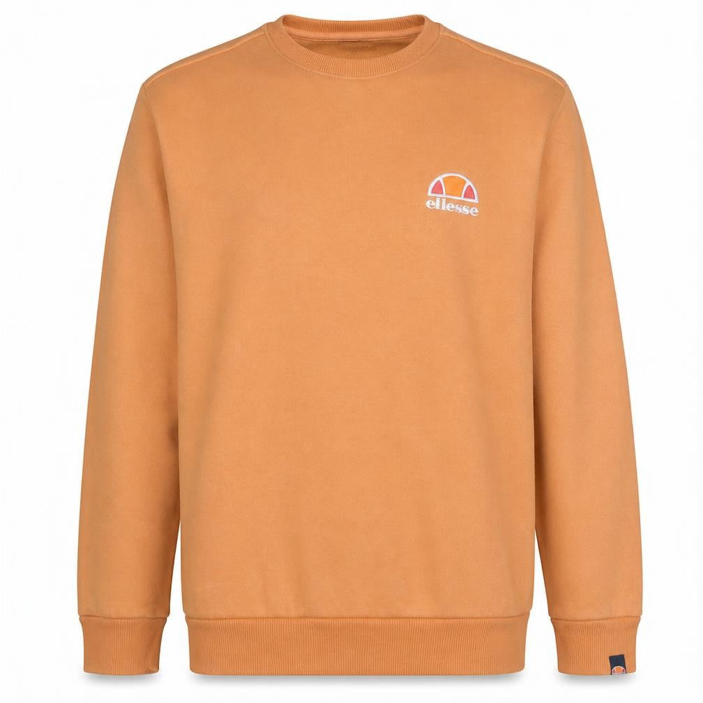 Ellesse Men's Orange Crew Neck Fleece Sweatshirt L Regular Fit