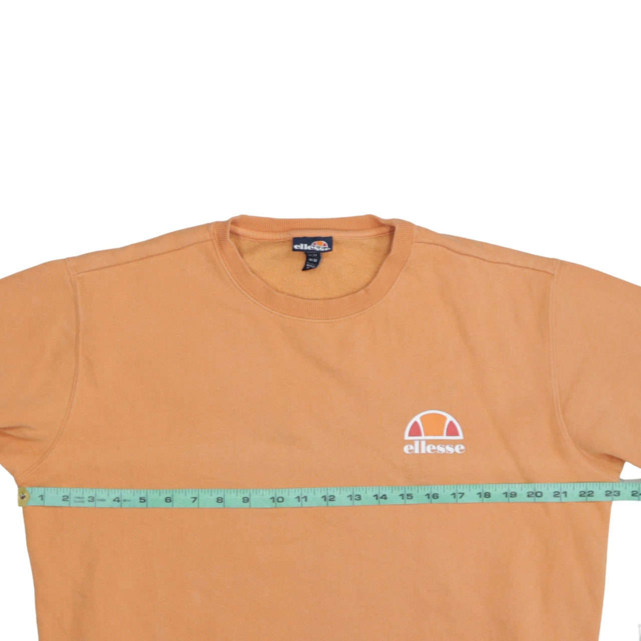 Ellesse Men's Orange Crew Neck Fleece Sweatshirt L Regular Fit