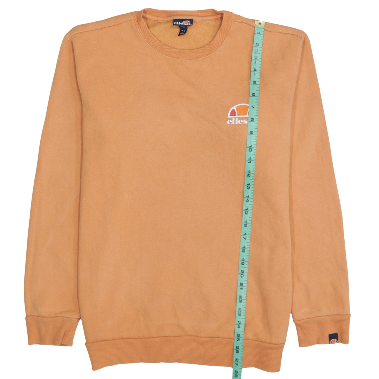 Ellesse Men's Orange Crew Neck Fleece Sweatshirt L Regular Fit