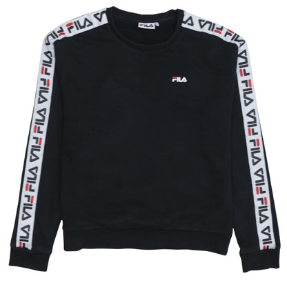 Womens UK Size M FILA Black Pullover Sweatshirt