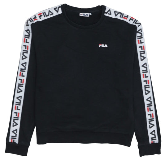 Womens UK Size M FILA Black Pullover Sweatshirt