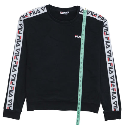 Womens UK Size M FILA Black Pullover Sweatshirt