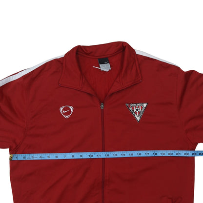 Mens UK Size L Nike Red Full Zip Sweatshirt
