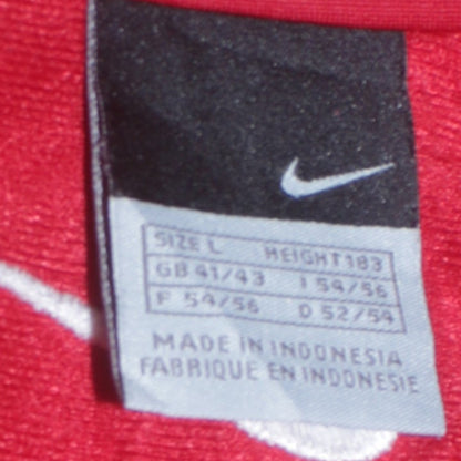 Mens UK Size L Nike Red Full Zip Sweatshirt