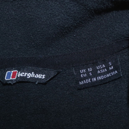 Berghaus Women's Black Fleece 1/4 Zip Pullover Sweatshirt UK 10 S