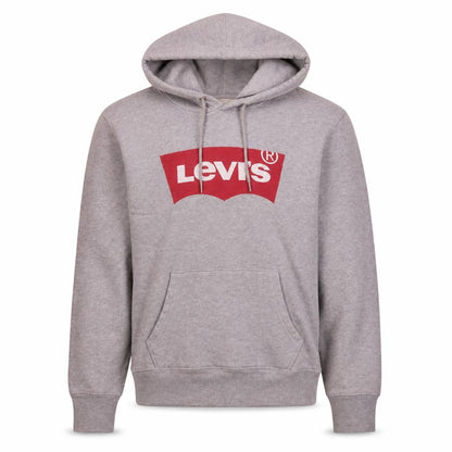 Levi's Men's Grey Pullover Hoodie XS Regular Fit Logo Sweatshirt