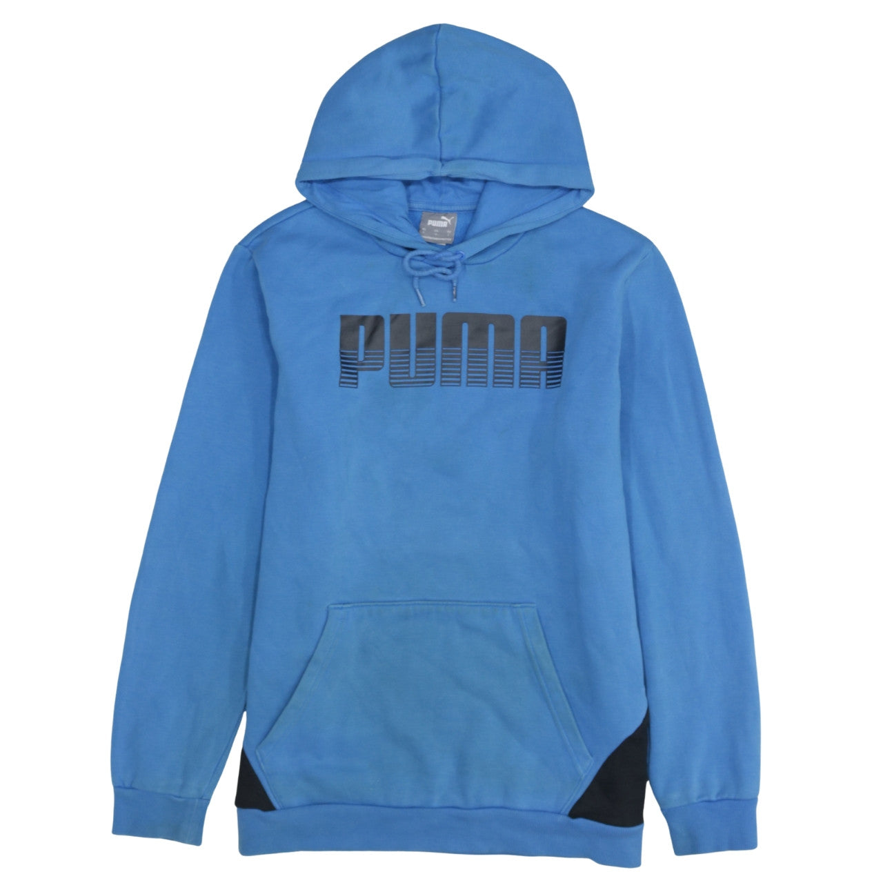 Mens UK Size L PUMA Blue Pullover Hoodie
