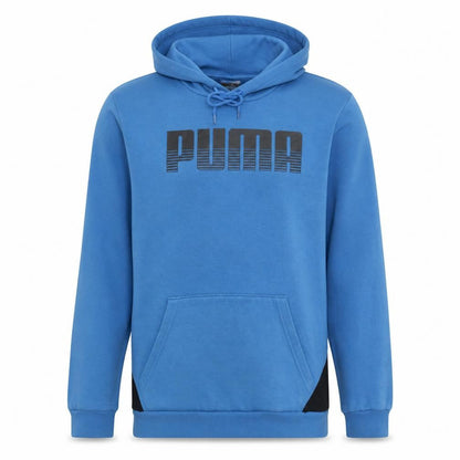 Mens UK Size L PUMA Blue Pullover Hoodie