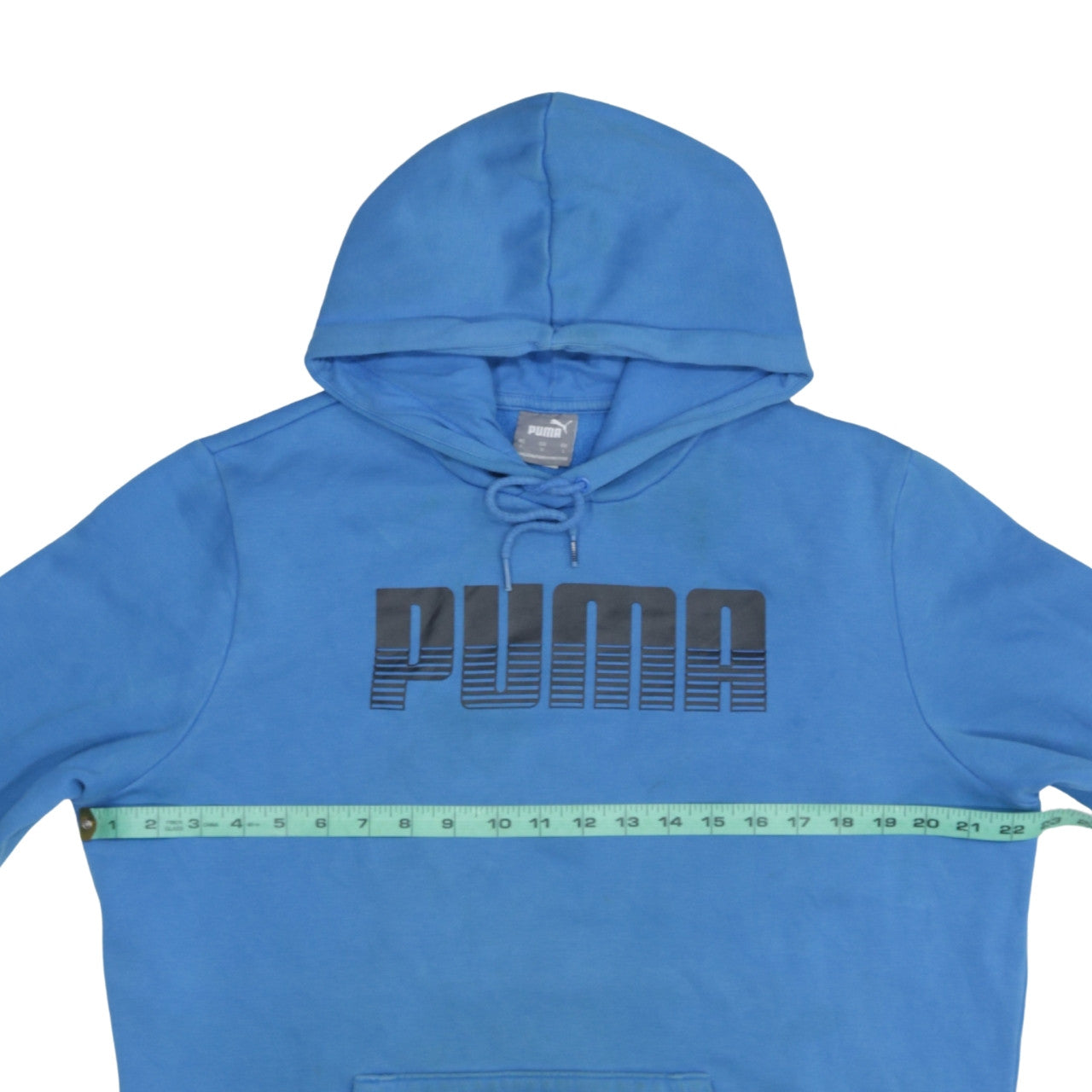 Mens UK Size L PUMA Blue Pullover Hoodie