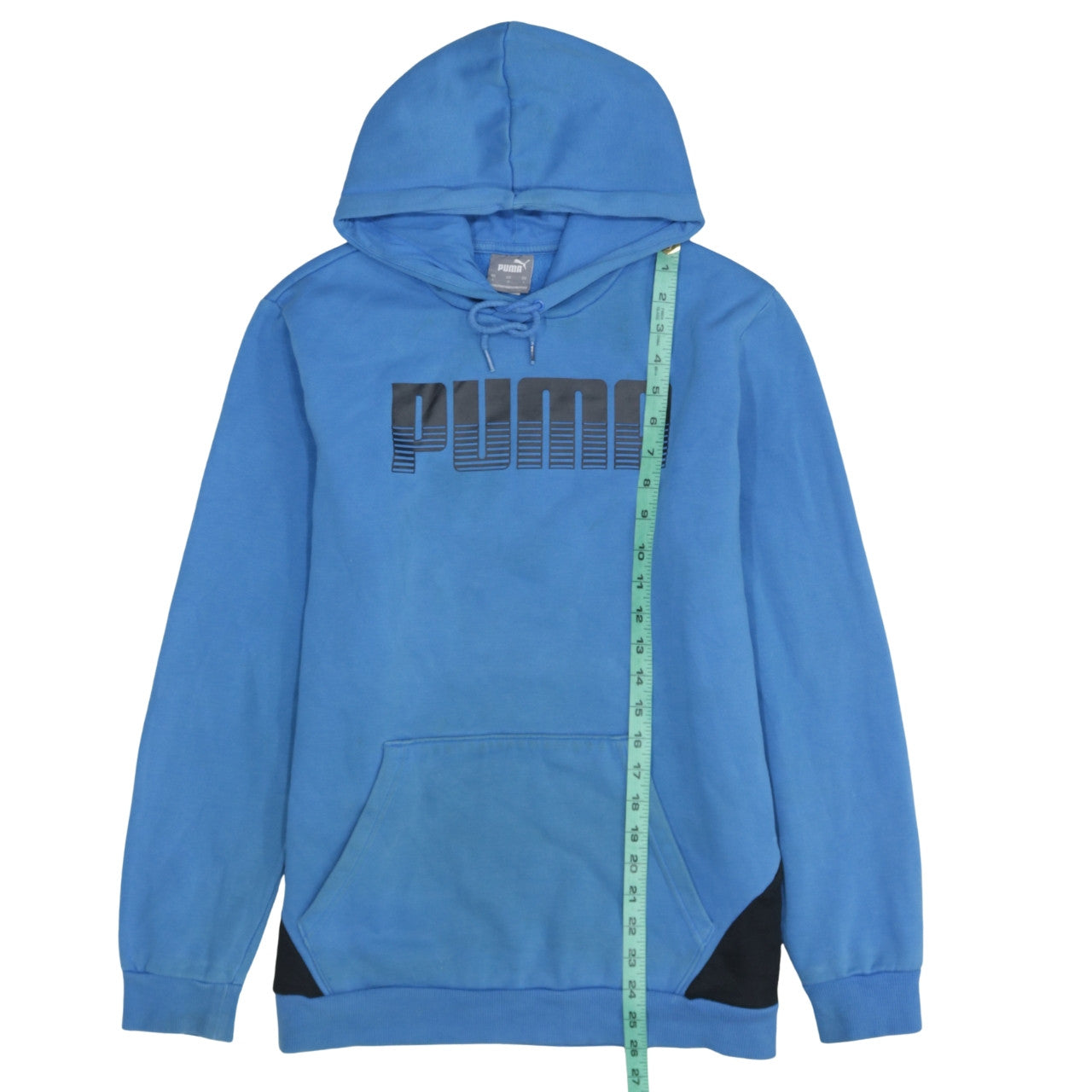 Mens UK Size L PUMA Blue Pullover Hoodie