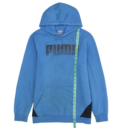 Mens UK Size L PUMA Blue Pullover Hoodie