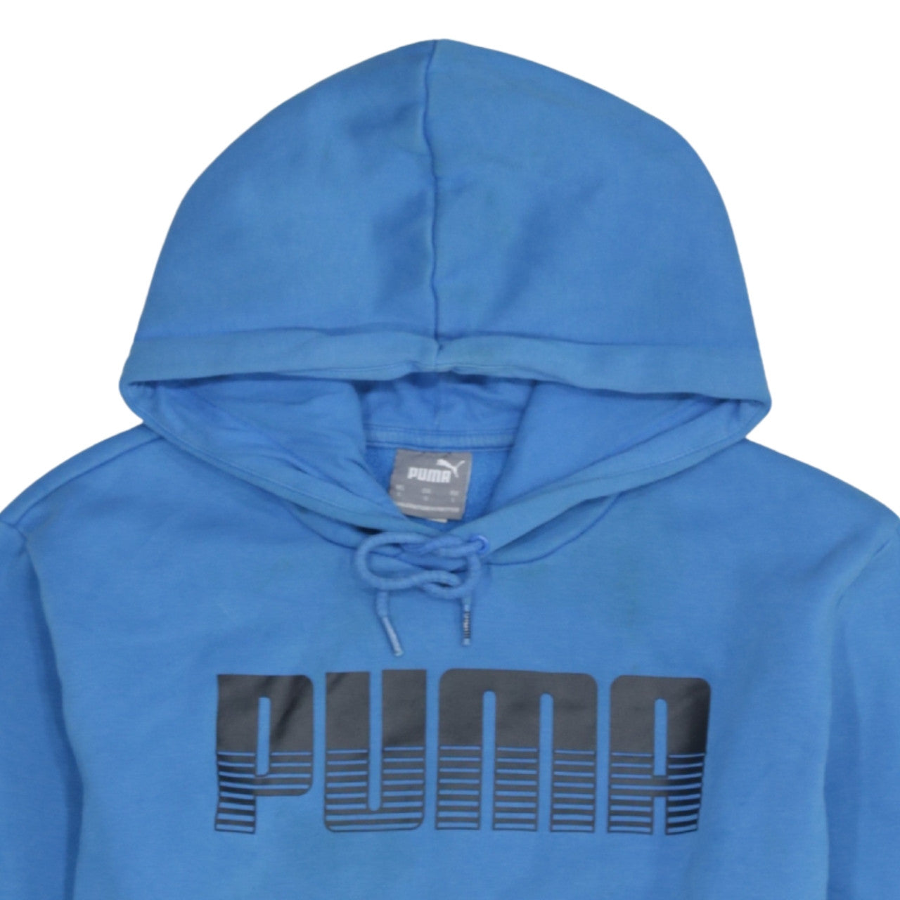 Mens UK Size L PUMA Blue Pullover Hoodie