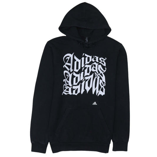 Mens UK Size S adidas Black Pullover Hoodie