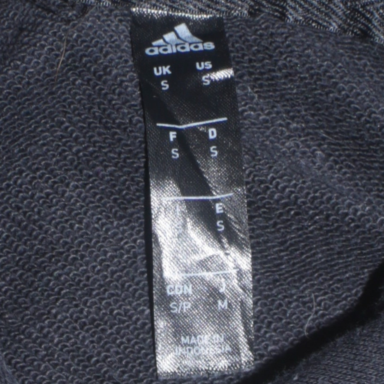 Mens UK Size S adidas Black Pullover Hoodie