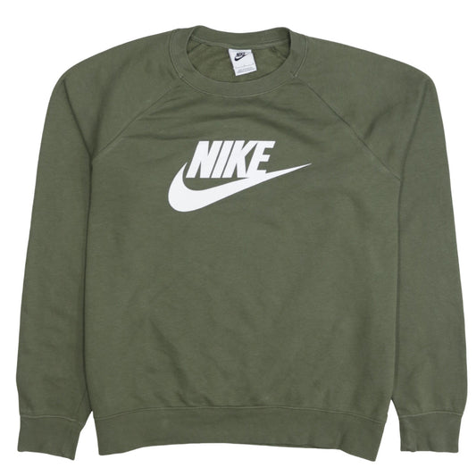 Womens UK Size L Nike Green Pullover Sweatshirt