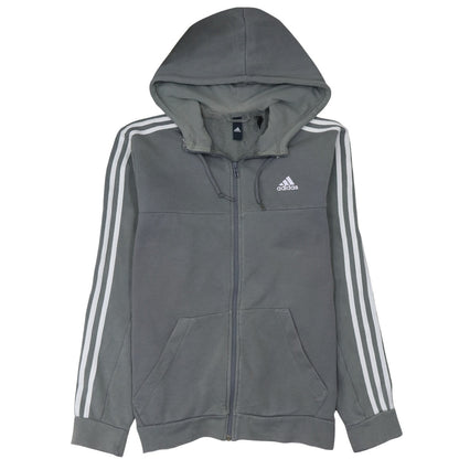 Adidas Men's Grey Full Zip Hoodie Medium Sports Fleece
