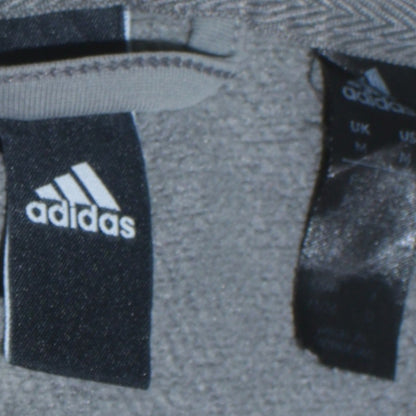 Adidas Men's Grey Full Zip Hoodie Medium Sports Fleece
