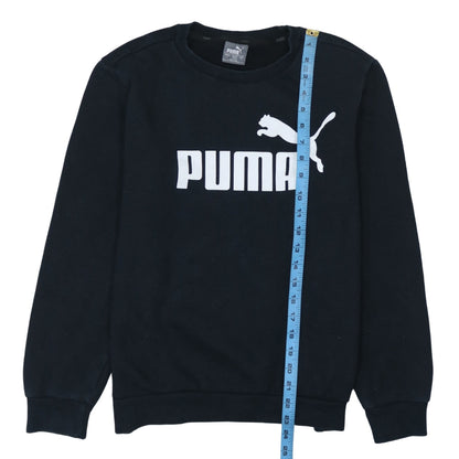 Puma Men's Black Small Pullover Logo Sweatshirt