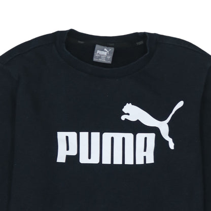 Puma Men's Black Small Pullover Logo Sweatshirt
