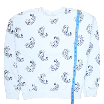 Primark Disney Mickey Mouse White Paisley Women's Sweatshirt M