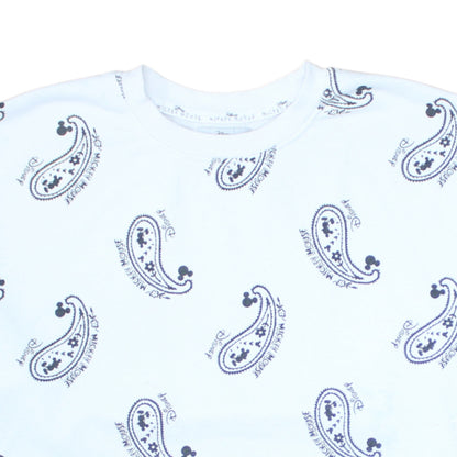 Primark Disney Mickey Mouse White Paisley Women's Sweatshirt M