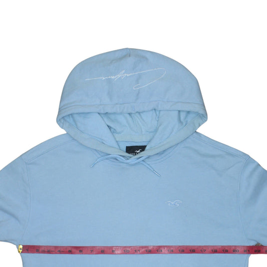 Mens UK Size M Hollister Blue Pullover Hoodie