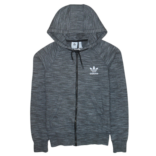 Womens UK Size XS adidas Grey Full Zip Hoodie