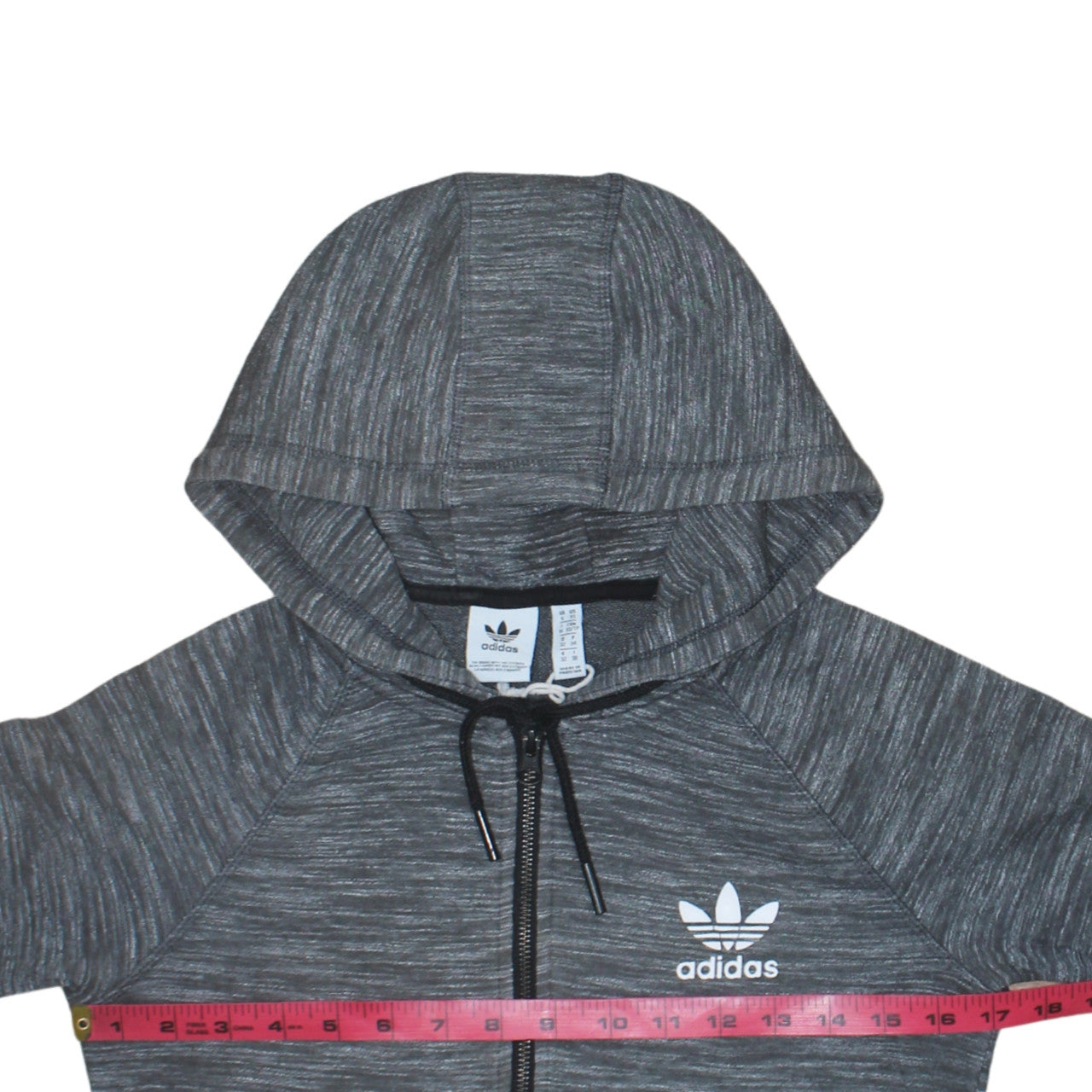 Womens UK Size XS adidas Grey Full Zip Hoodie