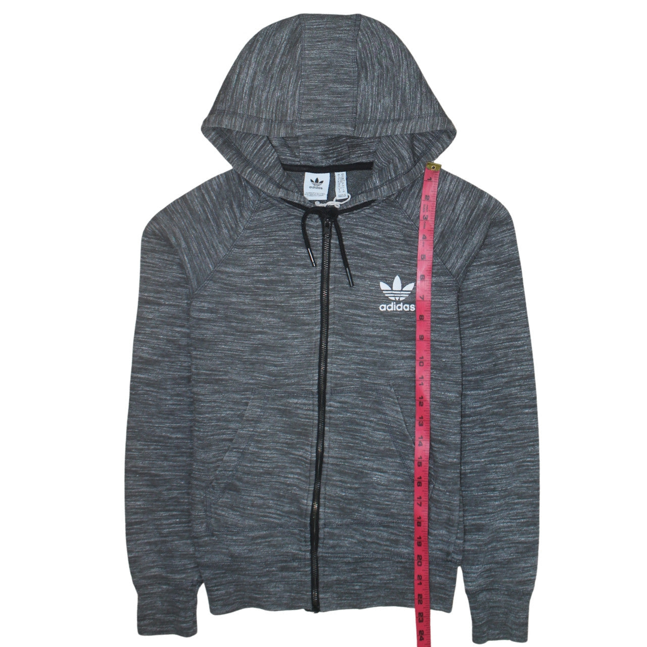 Womens UK Size XS adidas Grey Full Zip Hoodie