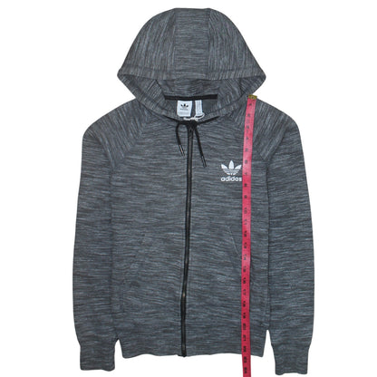 Womens UK Size XS adidas Grey Full Zip Hoodie