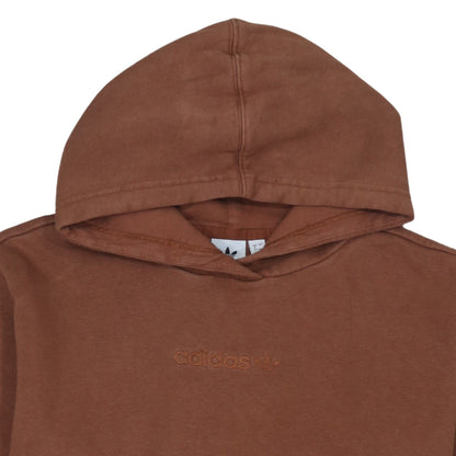 Adidas Womens Brown Hooded Pullover Hoodie Size 8 Cotton Blend