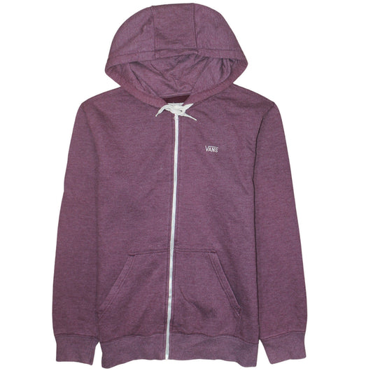 Vans Boys Purple Full Zip Hoodie Size M Cotton Blend Skateboard Style