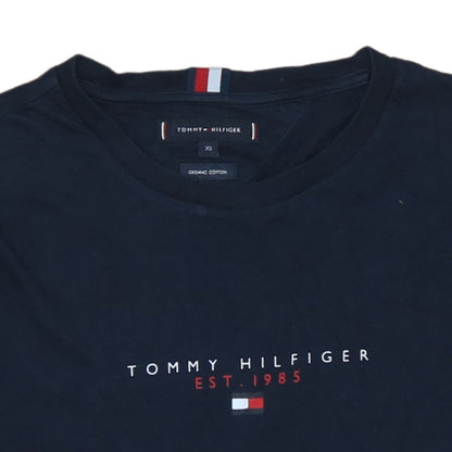 Tommy Hilfiger Women's Black XS Organic Cotton Crew Neck T-Shirt