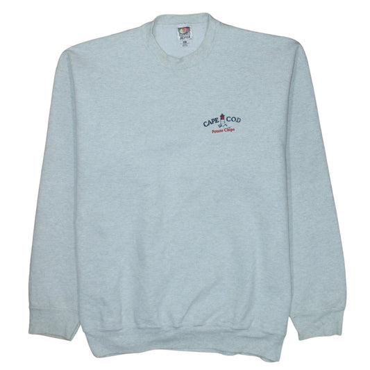 Mens UK Size 2XL Fruit of the Loom Grey Pullover Sweatshirt