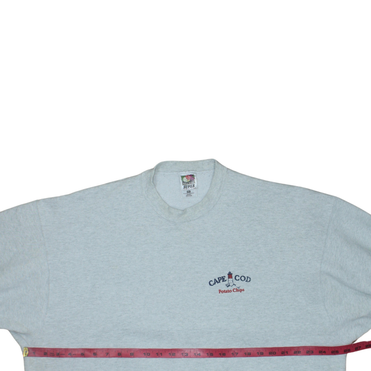 Mens UK Size 2XL Fruit of the Loom Grey Pullover Sweatshirt