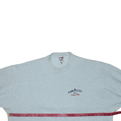 Mens UK Size 2XL Fruit of the Loom Grey Pullover Sweatshirt